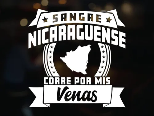 Vista 3 de Pegatinas para Carros Sangre Nicaraguense Corre por mis Venas Calcomanias para Autos Nicaragua Adhesivo para Autos y Camiones Patrimonio Latino