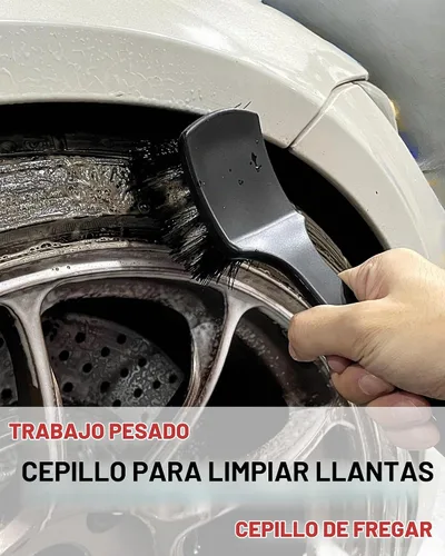 Vista 4 de Cepillos de rueda para limpiar ruedas (paquete de 4 profesionales): 2 cepillos de lana de limpieza de ruedas suaves, cepillo de detalles y cepillo