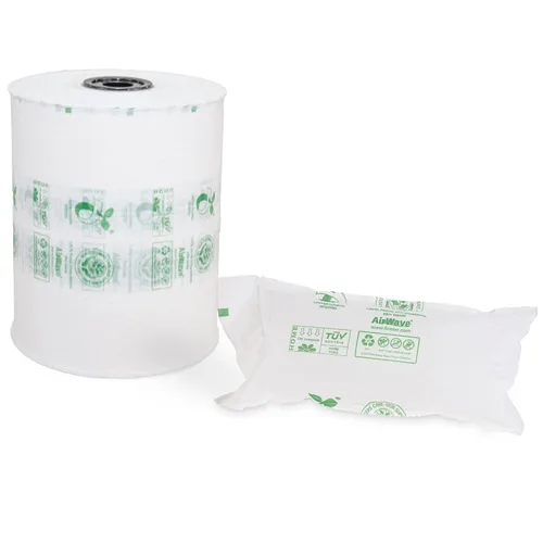 Vista 10 de IDL Packaging EcoWave-8.3 Almohadas de aire para embalaje, 15 pulgadas de ancho y 1300 pies de largo con película neutra de CO2 (1 rollo), bolsas