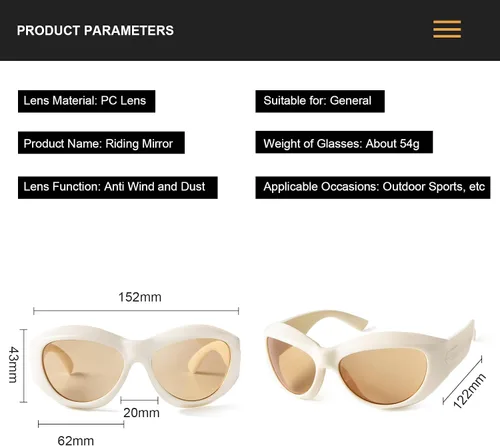 Vista 2 de KFPH Y2K - Gafas de sol punk para mujer, diseño geométrico envolvente, estilo punk hip hop, gafas de sol
