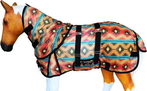 Vista 12 de CHALLENGER 36" Miniatura Destete Burro Pony Caballo Potro Verano Flysheet Marrón Floral 51831