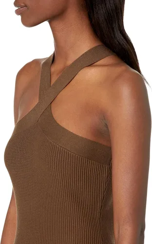 Vista 3 de The Drop Vestido tipo suéter midi estilo halter Brunia para mujer