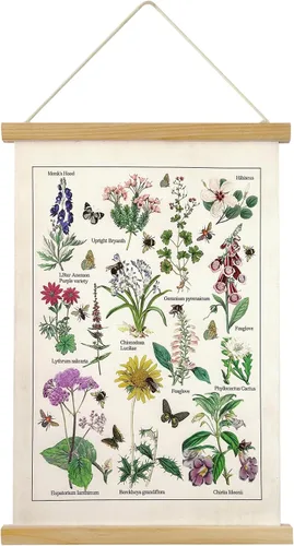 Vista 13 de XIAOAIKA Póster de hierbas aromáticas para pared, impresiones artísticas HD vibrantes y coloridas, estilo rústico de hierbas, póster para colgar