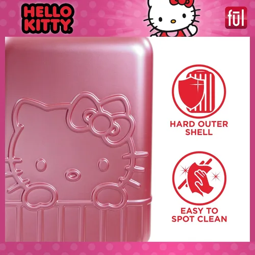Vista 5 de FUL Hello Kitty - Maleta de mano con ruedas, Rosado, Hello Kitty - Maleta de mano rígida con ruedas
