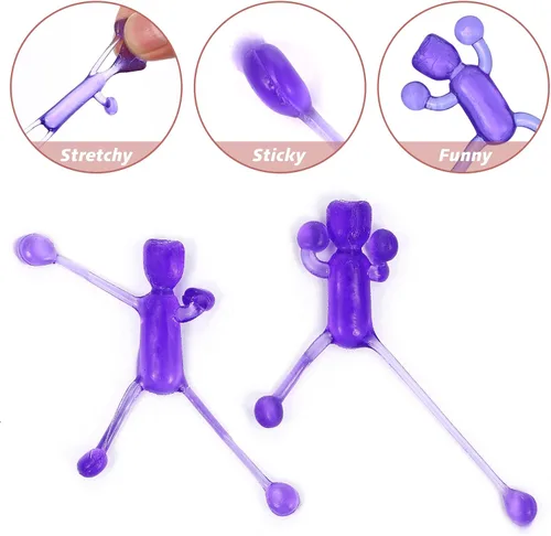 Vista 8 de NUOBESTY Juguete adhesivo para la pared, 30 unidades, elástico, flexible, para hombre, para aliviar el estrés y el alivio del estrés y el alivio