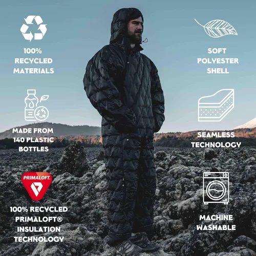 Vista 5 de Selk'bag SWYTCH Pro Wearable Sleeping Bag & Jacket 2-in-1 Convertible Suit, Extra Insulated, Water-Resistant, 20°F for Winter Camping, Snow Trips