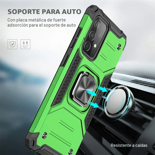 Vista 6 de HNHYGETE Funda para Samsung A52, Galaxy A52 5G, con protector de pantalla HD, a prueba de golpes, resistente a los golpes, con anillo de rotación