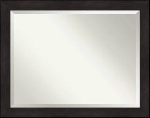 Vista 12 de Amanti Art Espejo de baño marrón para sobre lavabo, espejo rectangular de 24x20 Caleb Brown para tocador, marco rústico pequeño de estilo campestre