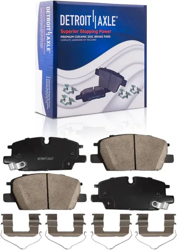 Vista 30 de Detroit Axle - Kit de frenos delanteros para Toyota 2007-2016 Tundra, 2008-2016 Sequoia, Pastillas de freno cerámicos para pinza de freno de disco