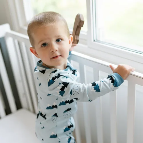 Vista 60 de ZippyJamz - Pijama orgánica para bebé con pies y cremallera para cambiar pañales fácil y rápido