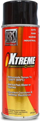 Vista 13 de KBS Coatings - Recubrimiento de temperatura Xtreme, color negro azabache , Acero inoxidable