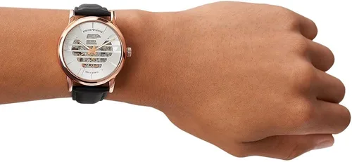 Vista 2 de AR60031 Reloj Armani Acero Inoxidable Plata Negro Hombre