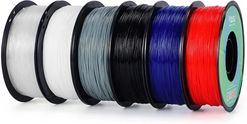 Vista 25 de YOUSU Filamento TPU 85A de 0.07 in, 2.2 lbs, filamento flexible para A1-negro mate 85a