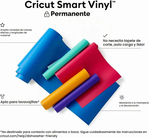 Vista 2 de Cricut Vinilo permanente inteligente para Cricut Explore 3 y Maker 3, crea proyectos de bricolaje, calcomanías, calcomanías y más, para todo