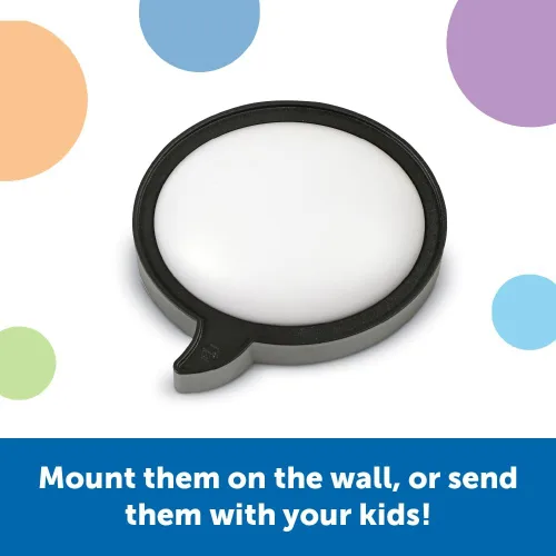 Vista 4 de Learning Resources Message Maker - Botón grabable con burbujas de discurso – Juguetes SEL, habilidades de conversación, botones de grabadora de voz