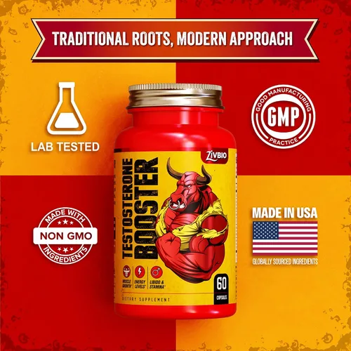 Vista 5 de Potenciador de testosterona para hombres – Suplemento masculino para el crecimiento muscular, energía, fuerza y recuperación – Ashwagandha, Tongkat