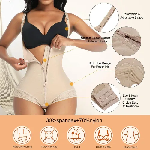 Vista 5 de FeelinGirl Shapewear for Women Tummy Control Fajas Colombianas Body Shaper Post Surgery Compression Garment Girdle