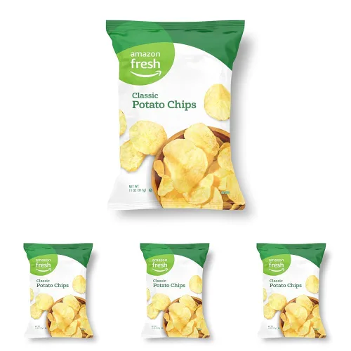 Vista 6 de Amazon Fresh, Papas fritas clásicas, 11 onzas (anteriormente Happy Belly, el embalaje puede variar)