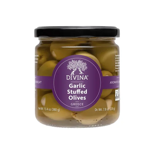 Vista 9 de DIVINA Aceitunas verdes rellenas de queso azul, 7.8 onzas, 1 paquete