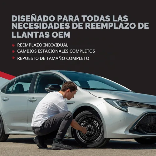 Vista 6 de Toyota Corolla - Agarradera de rueda de acero, 15" 5, rin de acero de 15X6 pulgadas