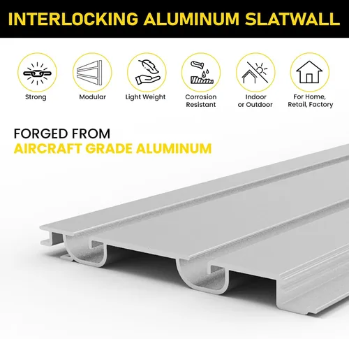 Vista 2 de DLDIRECT DiamondLife - Organizador de pared de aluminio para garaje, resistente para montaje en pared, paneles entrelazados para sistema