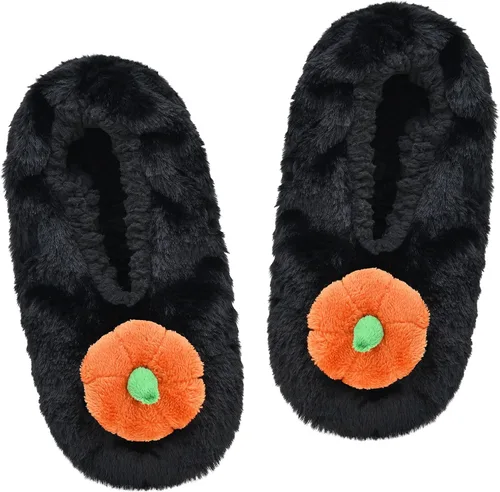 Vista 10 de Panda Bros - Pantuflas gruesas y cálidas para mujer con suela antideslizante, zapatos de casa con diseño de personajes, pantuflas novedosas