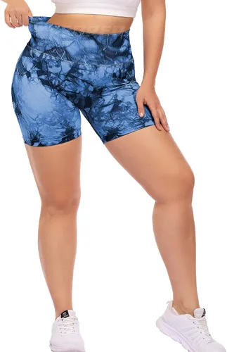 Vista 2 de YEOREO - Shorts de ciclismo para mujer, sin costuras, con cintura alta, para entrenamiento, yoga y gimnasio, estilizan tu figura