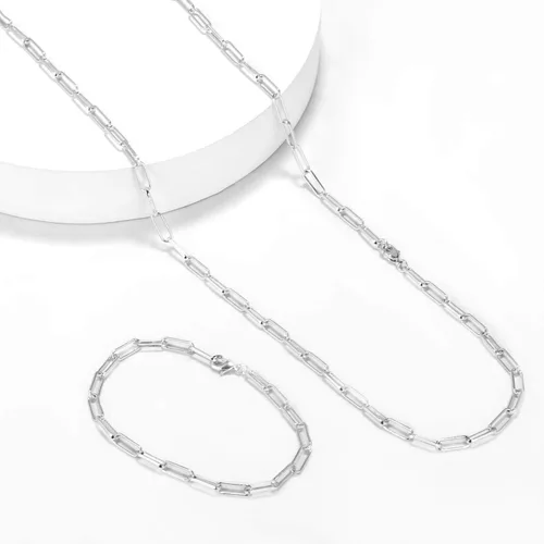 Vista 4 de BOUTIQUELOVIN - Collar de cadena de eslabones, de oro de 14 quilates, para mujeres y niñas