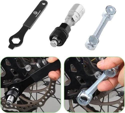 Vista 8 de Teyssor Bolsa de reparación de bicicletas con bomba de neumáticos, kit de herramientas de reparación de neumáticos de bicicleta, bolsa