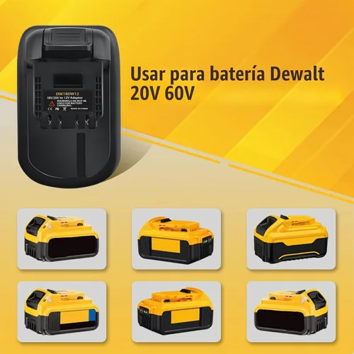 Vista 2 de para Dewalt 20V a 12V MAX Adaptador de batería, Convertir para batería Dew 20V a para Dewalt 12V DCB12V Herramientas de batería