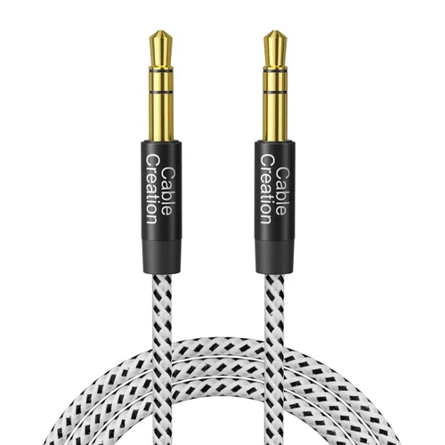 Vista 9 de CableCreation Cable Auxiliar para Auto (1-4 pies), Cable de Audio de 3,5 mm Enrollado de Macho a Macho, Cable Auxiliar Estéreo de 1/8 Pulgadas