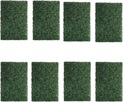Vista 9 de ENOVA FLORAL 4 paneles de pared de boj artificial de 24 x 16 pulgadas, paneles de pared de seto de boj con protección UV, adecuado para decoración