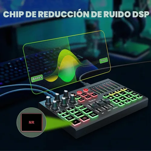 Vista 4 de Paquete de Equipo para Podcast, Micrófono de Condensador de 48V con Interfaz de Audio de Transmisión para Grabación de Podcasting, Transmisión