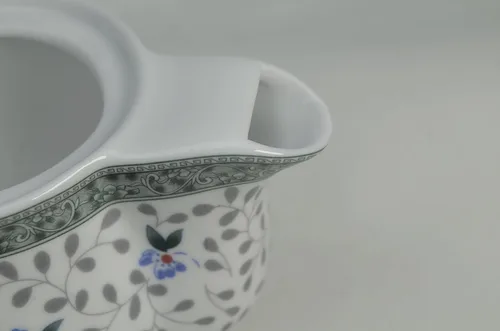 Vista 7 de Tetera de porcelana de 16.9 fl oz con infusor extraíble de acero inoxidable (flor)