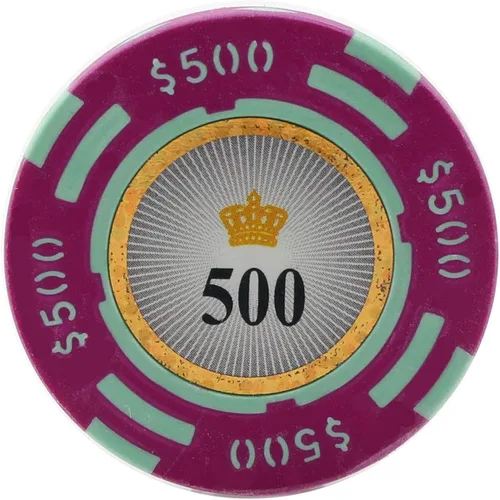 Vista 5 de Versa Games Crown Casino - Fichas de póquer de arcilla en 0.48 oz de peso, paquete de 50 (negro)