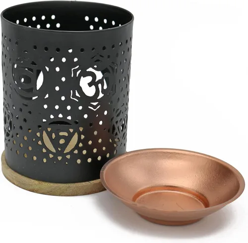 Vista 3 de SOUL STICKS Quemador de aceite de metal, lámpara de fragancia y aroma, quemador de aceite esencial, lámpara de aromaterapia, difusor de aceite 7