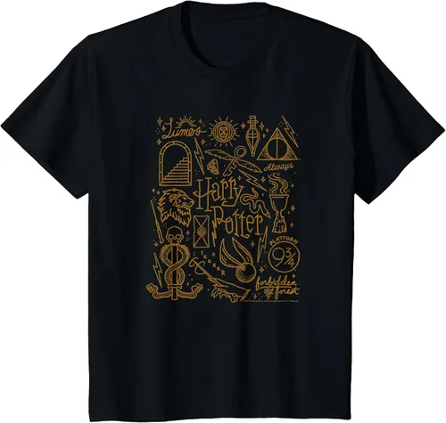 Vista 37 de Harry Potter Deathly Hallows 2 Icon Collage Poster T-Shirt Baby Blue