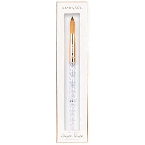 Vista 20 de Kiara Sky Pincel Acrílico #8 - Negro 100% Puro Kolinsky Mango de Corte de Cristal y Resistente al Acetona