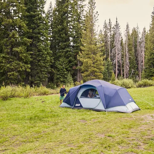 Vista 8 de Coleman Skydome XL - Tienda familiar grande con configuración de 5 minutos, tienda de campaña resistente a la intemperie con lluvia y bolsa
