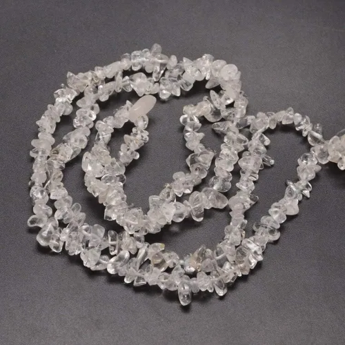 Vista 2 de KitBeads 200-230 cuentas de cristal curativo irregulares de cuarzo Transparente