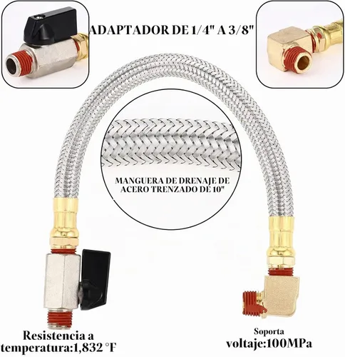 Vista 3 de Bonuci Kit de válvula de drenaje electrónica automática, válvula de agua de drenaje de tanque de 110 V para aire comprimido (separación)