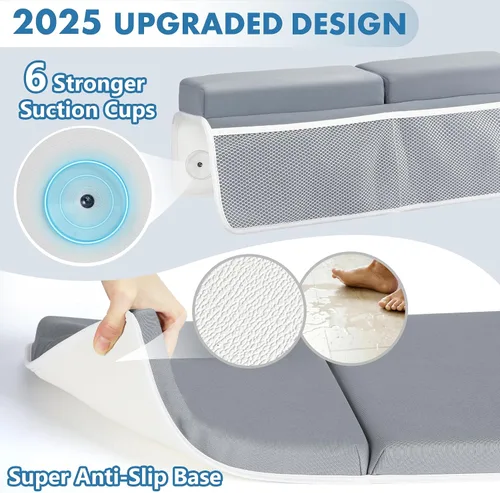 Vista 2 de beiens Juego de rodilleras de baño y coderas - Almohadillas de rodillas de baño gruesas y cómodas de 1.5' para bebé, almohadilla de rodillas suave
