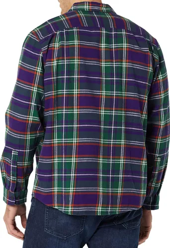 Vista 5 de Tienda Essentials Camisa de franela de manga larga para hombre (disponible en tallas grandes y altas)