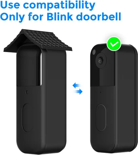 Vista 3 de Funda de silicona para timbre de video Blink modelo más nuevo, resistente a la intemperie, impermeable, protección UV, protector de piel para cámara
