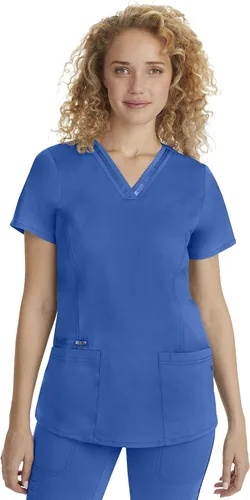 Vista 13 de Healing Hands Camiseta médica para mujer con 3 bolsillos y fácil cuidado, tela elástica de 2 vías 2278 Negro