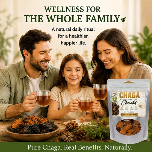 Vista 8 de Trozos de hongos chaga siberianos cosechados salvajes 3 oz (85g)