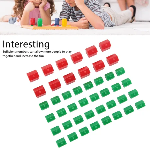 Vista 3 de VGEBY Game Replacement Pieces, Game Plastic Hotels Houses Game Piece Supplement Accessories Replacement Pieces Game Pieces Houses