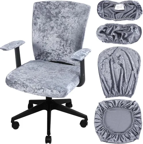 Vista 13 de Tallew Juego de 4 Fundas para Silla de Oficina, Fundas Universales Elásticas para Computadora, Fundas Protectoras Estiratables para Asiento