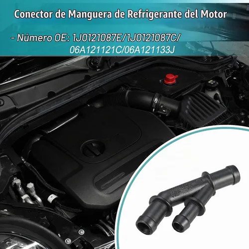 Vista 2 de X AUTOHAUX - Conector de manguera de refrigerante de motor para Volkswagen