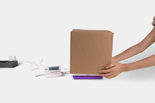 Vista 5 de Rollo Báscula de envío para paquetes - Báscula postal digital para envíos (110 lb máx) - Funciones de retención y tara - Incluye adaptador de CA y 2